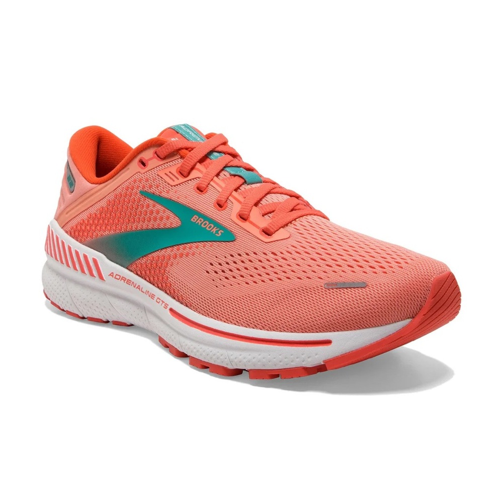 BROOKS Adrenaline GTS 22 in Coral/Latigo Bay/White